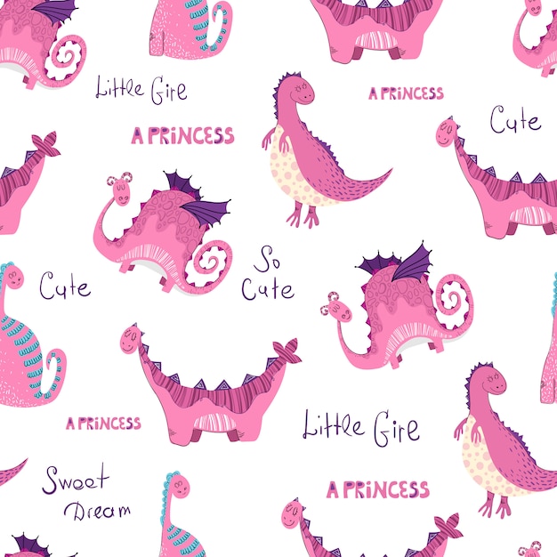 Cartoons dino pattern