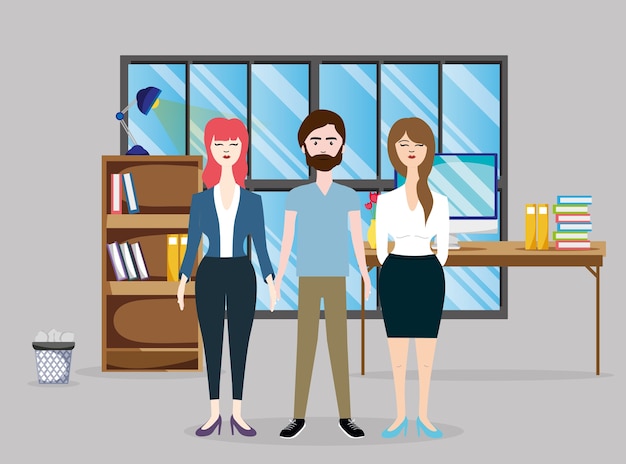 Cartoons van zakelijke collega&#39;s