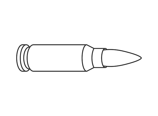 Vector cartridges icon in flat style bullet ammunition symbol vector illustration on isolated background ammo sign business concept