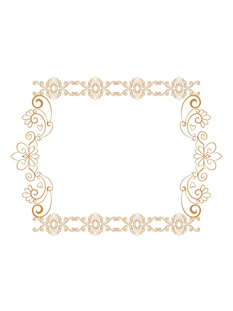 carved classic style vector wedding ornament