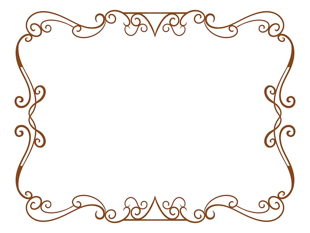 Vector carved classic style vector wedding ornament
