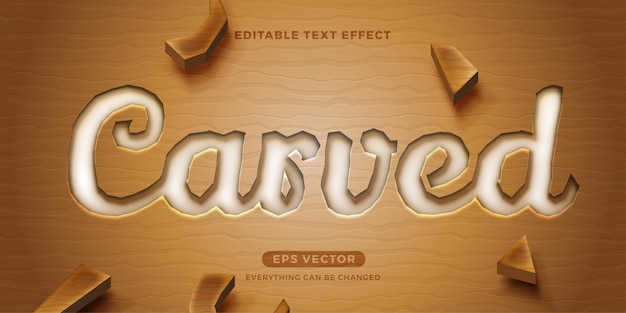 Vector carved text effect