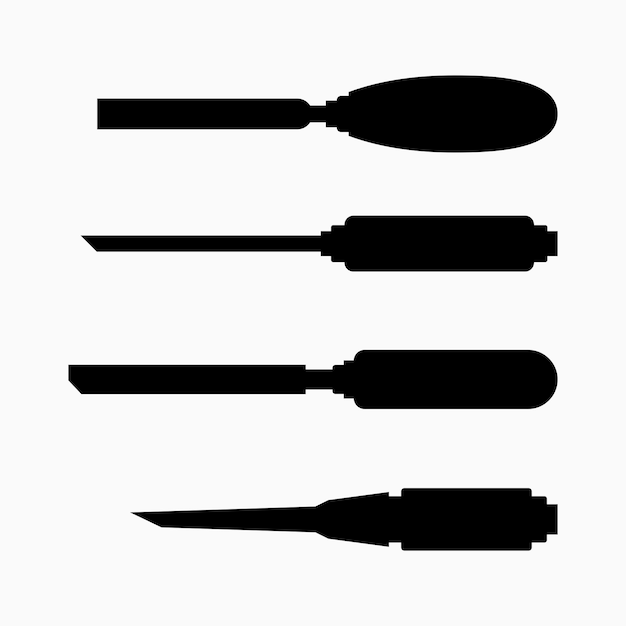 Set di strumenti da lavoro per scalpelli da intaglio