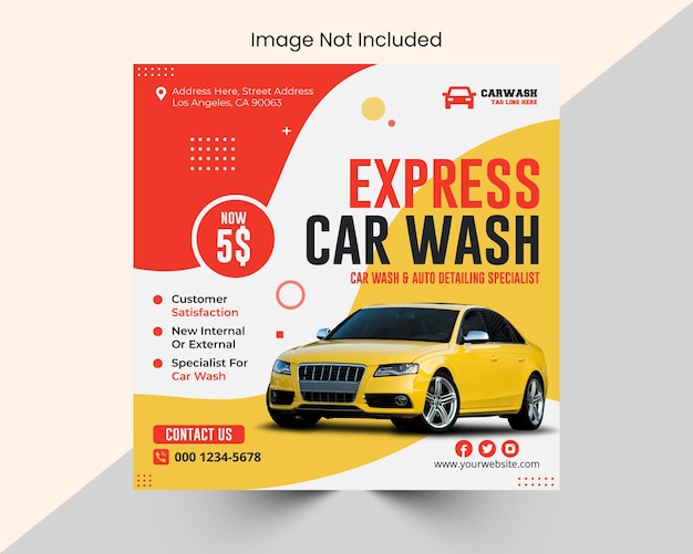 Carwash Instagram-advertenties Banners