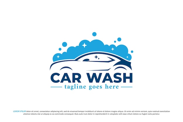 carwash logo bubbelschuim stoomontwerp