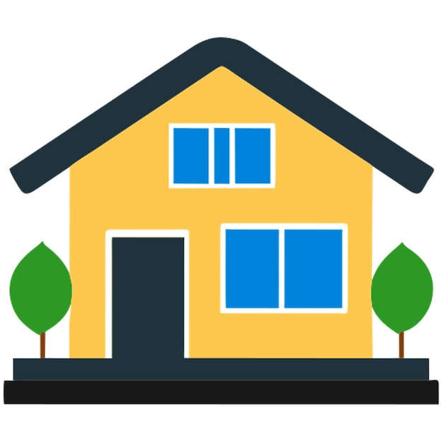 casa 2d con jardin en una colina icon