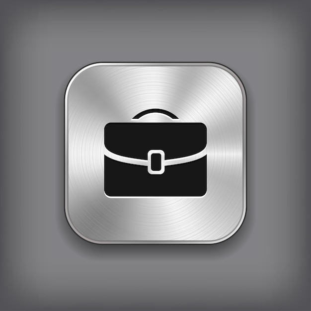 Case icon vector metal app button