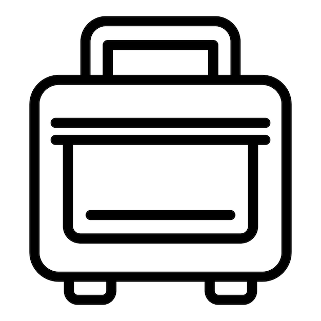 Иконка сумки для ноутбука Контур векторной иконки сумки для ноутбука для веб-дизайна изолирован на белом фоне