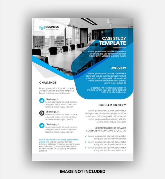 Vector case studi flyer template