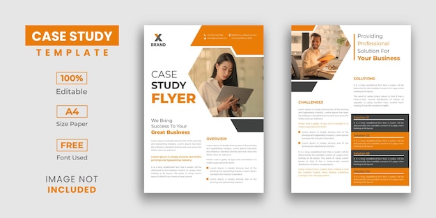 Case study flyer design template