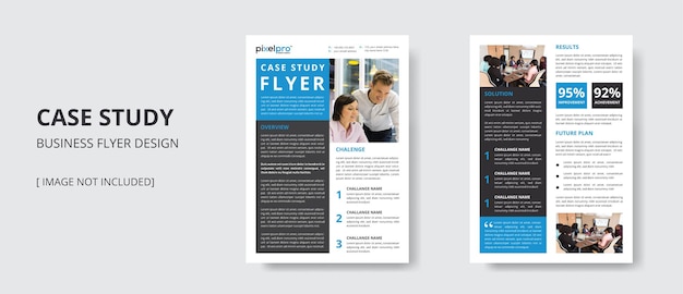 Vector case study flyer design template