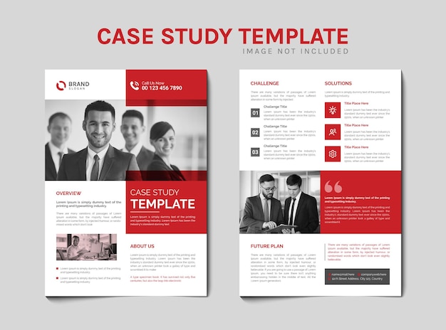 Case study flyer sjabloonontwerp