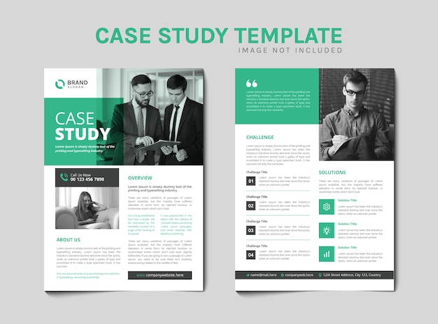 Vector case study flyer template design