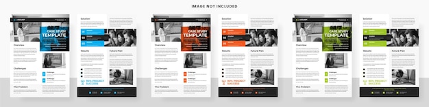 Vector case study professional flyer template