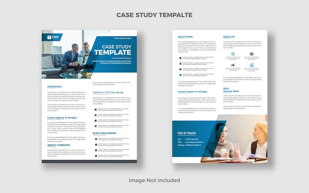 Case study template design and flyer design template