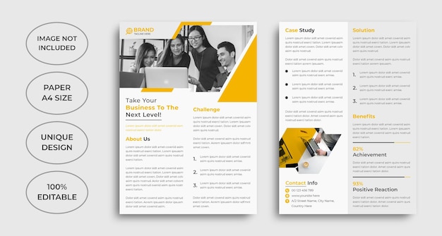 Vector case study template design