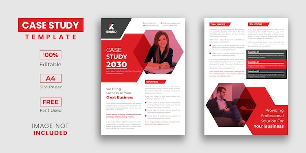 Case study template with 2 pages