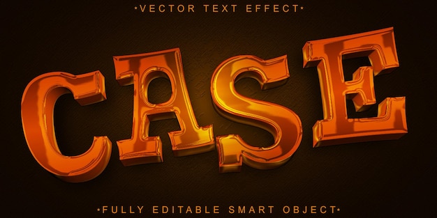 Case Vector Volledig bewerkbaar Smart Object Text Effect