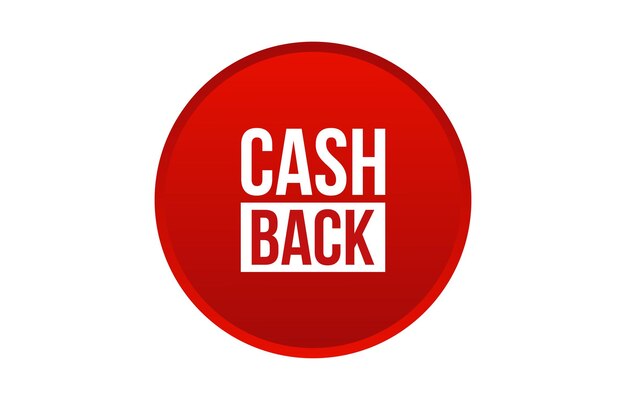 Vettore disegno del banner cash back icona di cash back illustrazione vettoriale in stile piatto