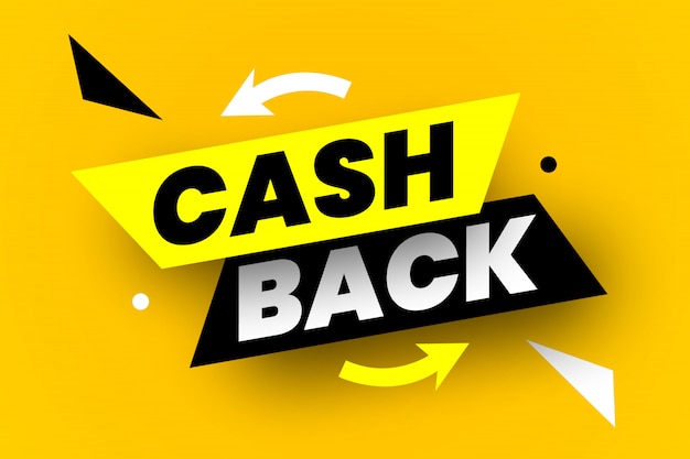 Vettore banner cash back. illustrazione.