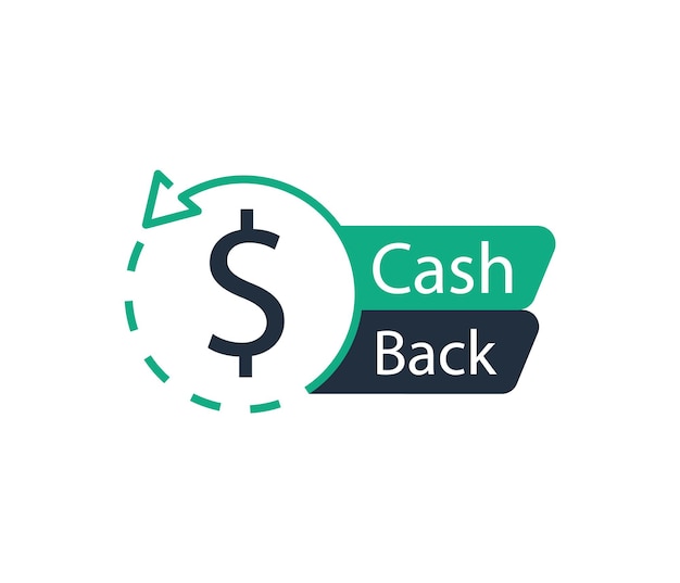 Cash back icon. banner sign. vector logo.