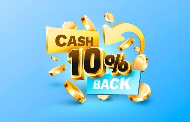 Cash back service financial payment label vector