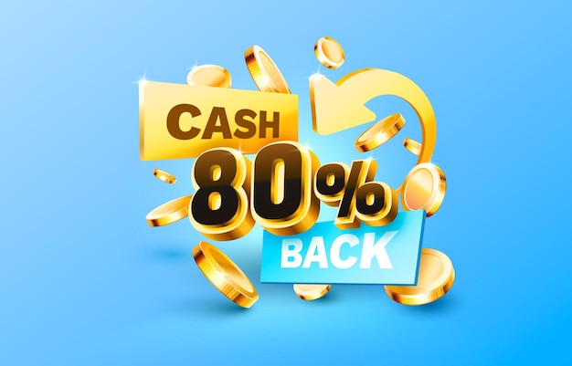 cash back service financial payment label vector