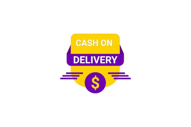 Cash on delivery badge design vector