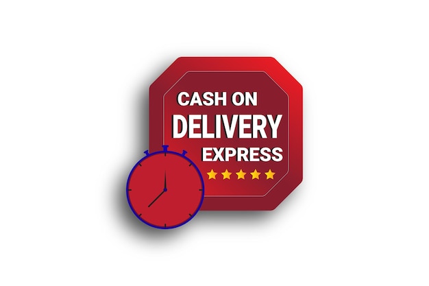 Vector cash on delivery express badge design