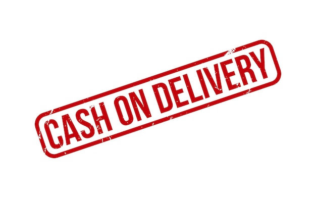 Cash on Delivery Rubber Stamp Seal Vector