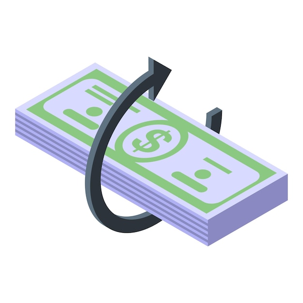 Cash exchange icon isometric vector Money payment Dollar currency