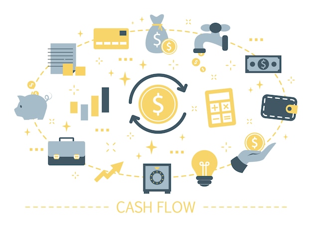 Cash flow concept. Idea of financial growth