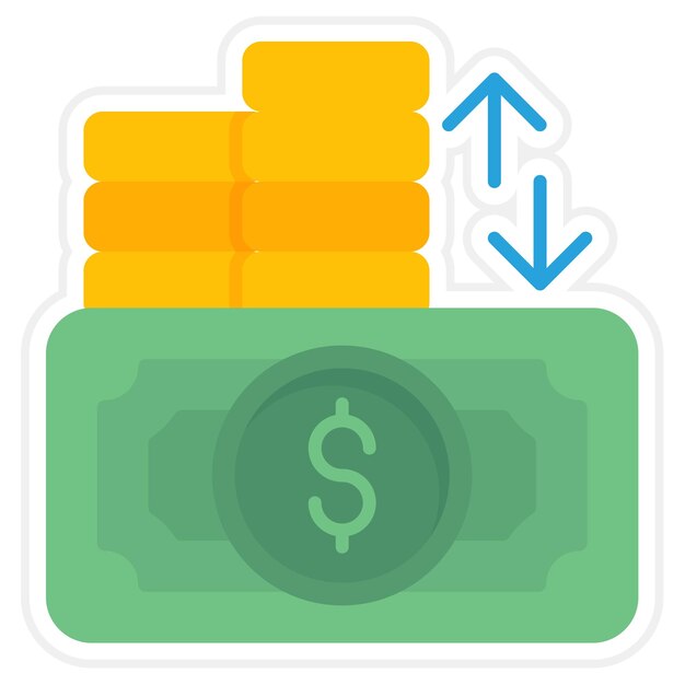 Cash Flow Flat Illustration