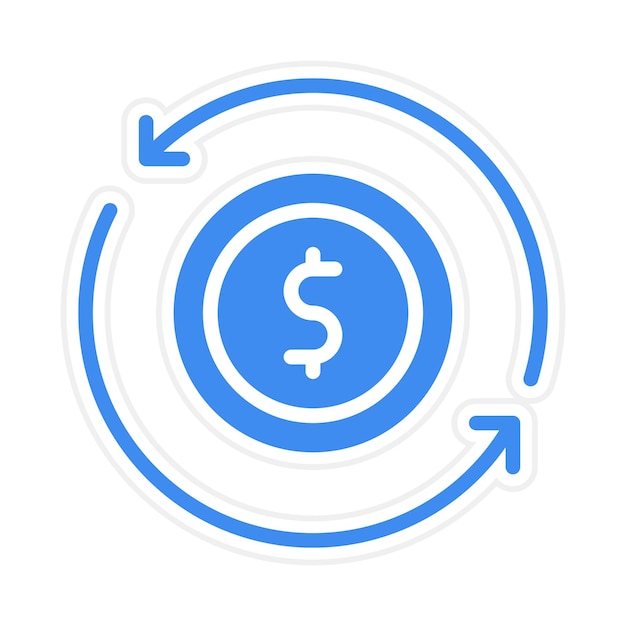 Cash flow icon vector image can be used for credit and loan