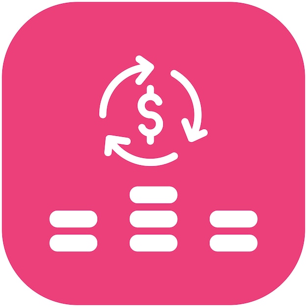 Cash Flow vector icon illustration of Finance and Money iconset