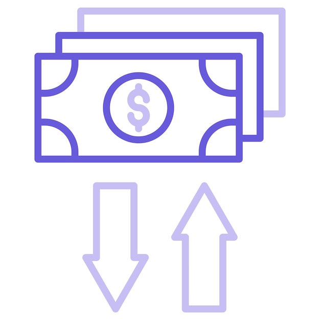 Vector cash flow vector illustration