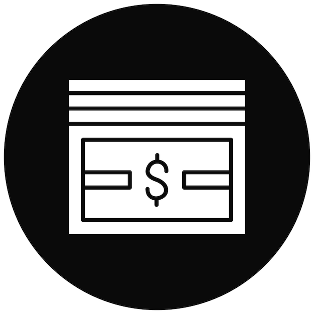 Cash icon vector image Can be used for Accounting