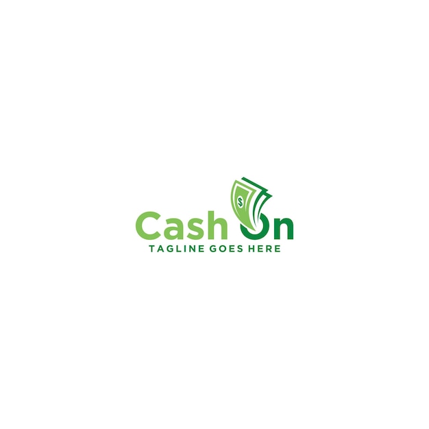 Vector cash on logo sign design