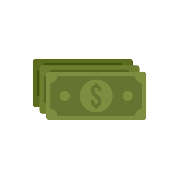 Cash money icon Flat illustration of Cash money vector icon isolated on white background