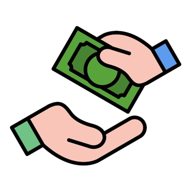 Cash Payment Flat Illustration