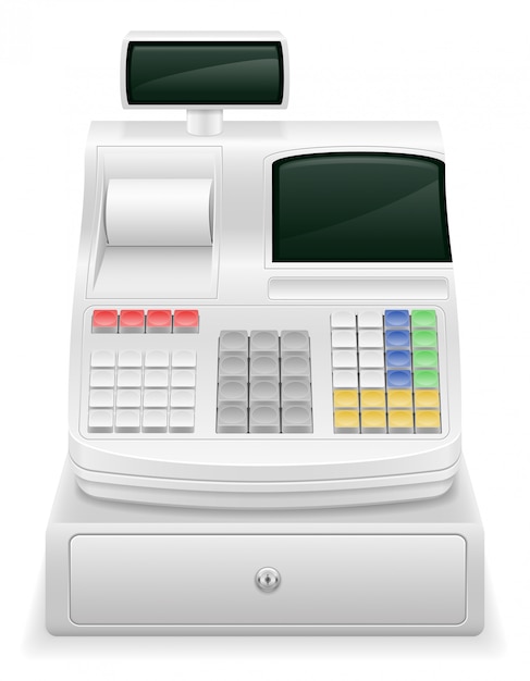 Vector cash register stock vector illustration