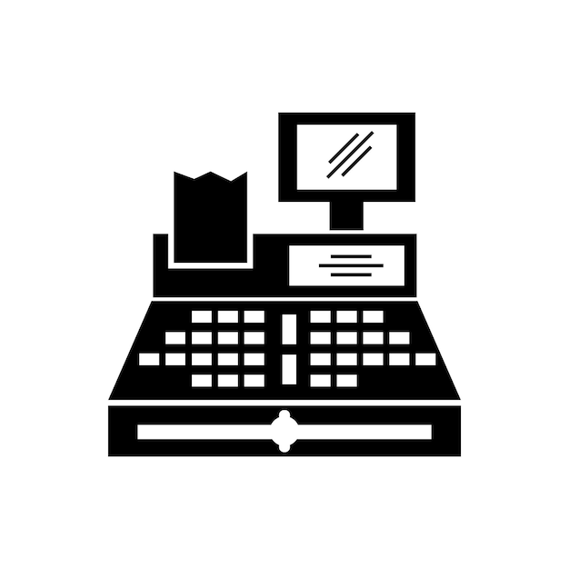 Vector cash register symbol icon illustration design template