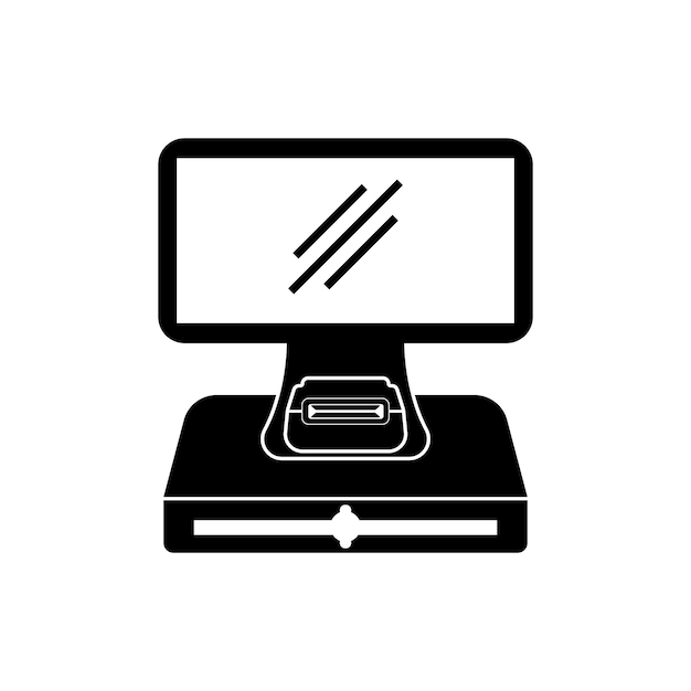 Cash register symbol icon illustration design template