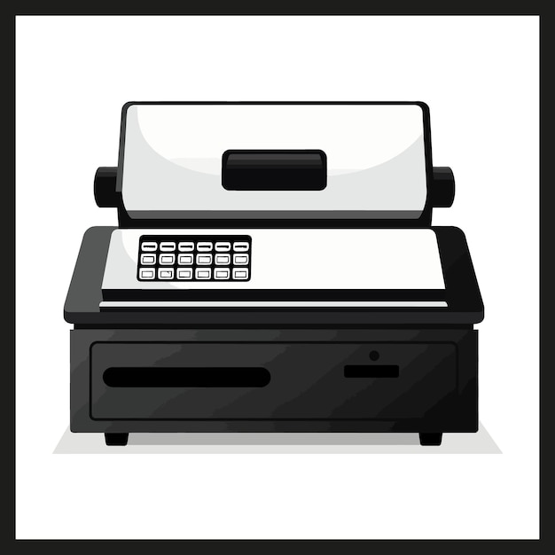 Vector cash registers black silhouette vector