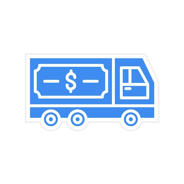 Cash Transfer Vehicle icon vector image Can be used for Business Economy