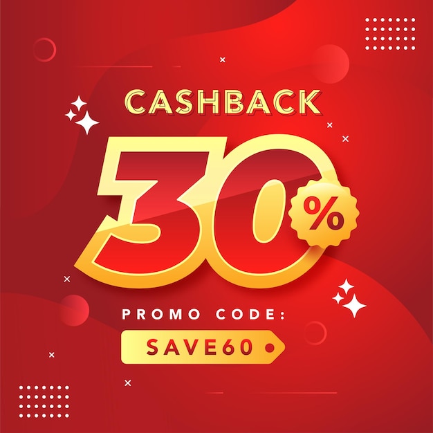 Cashback 30 дизайн фона для рекламного продукта