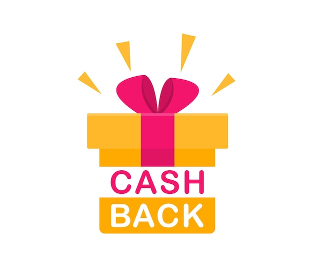 Vector cashback badge money back logo template bonus cash back icon