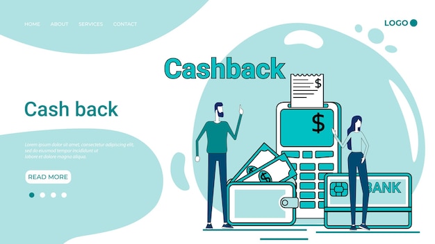 Cashback the bank's loyalty program money refund service