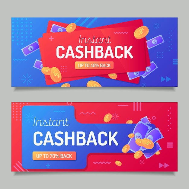 Vector cashback banner template