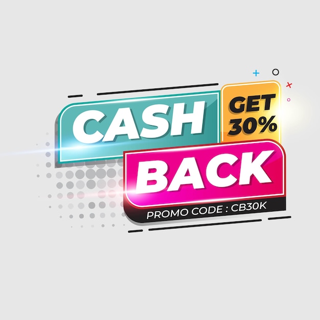 Vector cashback banner template.